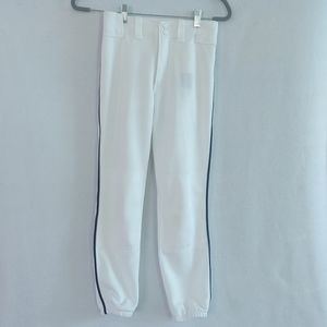 Mizuno Youth White w Black Trim Baseball Pants Size YL (26-28)
